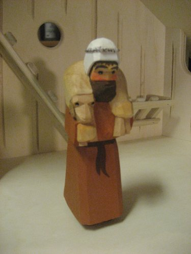 Hirte mit Schaf und Kopftuch von Lotte Sievers-Hahn Krippenfigur