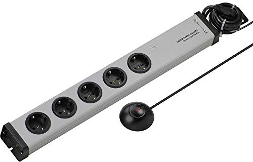 Ehmann 0206c00052381 Ueberspannungsschutz-Steckdosenleiste 5fach Grau Schutzkontakt 1St.