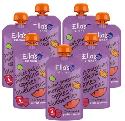Ella's Kitchen Organic Sweet Potato Pumpkin Apple and Blueberries, 120g