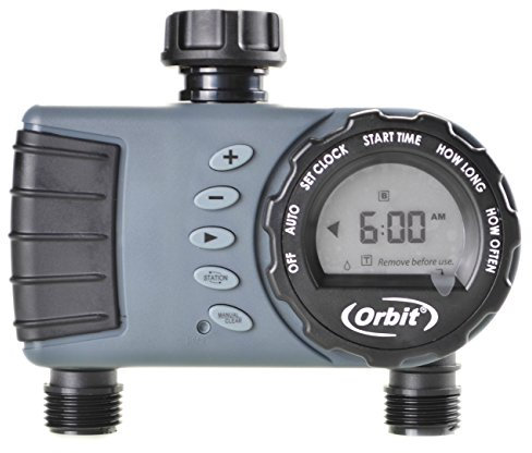 Orbit Digital Hose Sprinkler Irrigation Timer for Vacation Lawn, Plant, and Garden Watering (2 Valve)