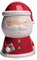 Excelsa Xmas Country Style Biscottiera, Ceramica, Bianco/Rosso