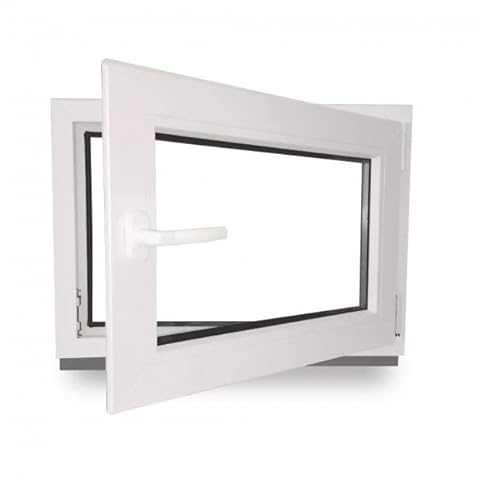 Kellerfenster - Kunststoff - Fenster - weiß - BxH: 50x60cm - DIN Rechts - 3-Fach-Verglasung - Wunschmaße ohne Aufpreis