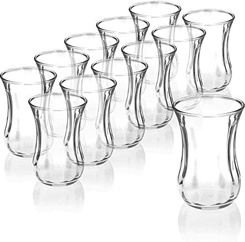 Pasabahce 4 x 12er Cay Bardagi-Set Türkische Teegläser Optik