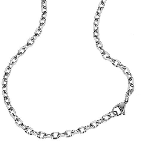 Zeeme Stainless Steel Unisex Halskette Edelstahl Glänzend grau 389050016