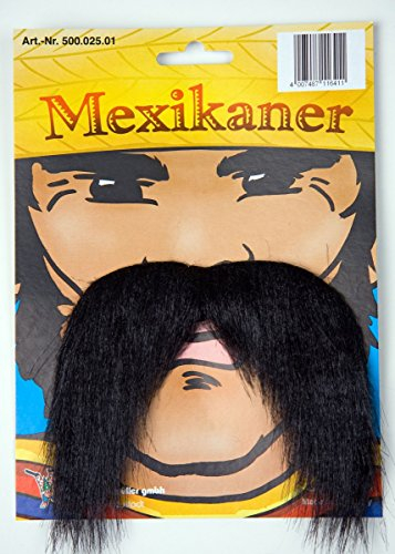 Mexikaner Schnurrbart Farbe schwarz 500.025.01