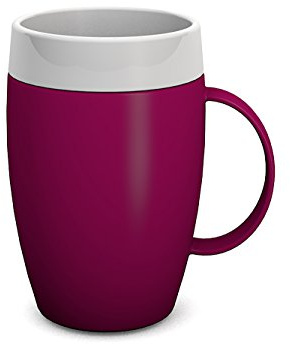 ORNAMIN Becher mit Trink-Trick M905 | Spezial-Trinkhilfe für Pflege & Handicap | Eistütenform | Thermobecher | Barrierefrei