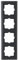 Kopp 402815062 Athenis Abdeckrahmen, 4-fach, Anthrazit