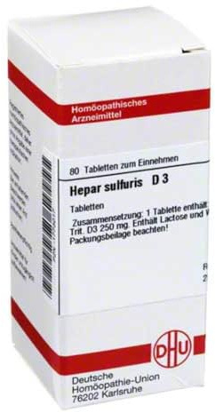 DHU Hepar sulfuris D3 Tabletten, 80 St. Tabletten