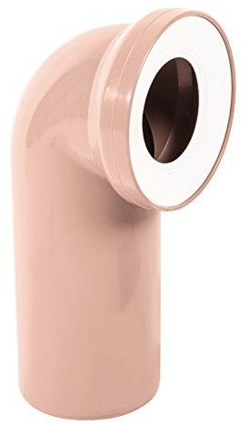 Sanitop-Wingenroth 21642 5 Anschlussbogen für Stand WC | Beige | 90 Grad | WC, Toilette