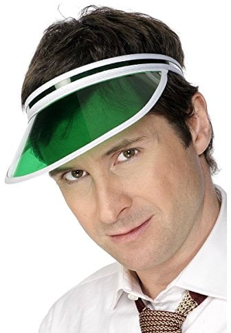 Smiffys Unisex Poker Visier, One Size, Grün, 31706