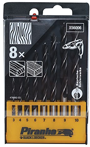 Piranha Bradpoint Drill Bit - Set of 8