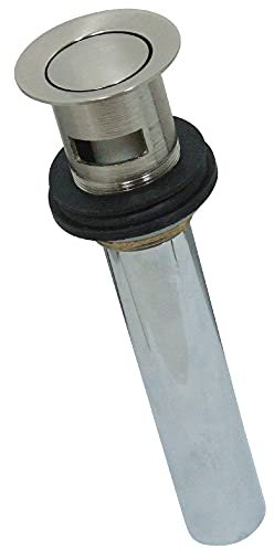 Kingston KB8108 Push Pop-Up Drain with Overflow, Brushed Nickel