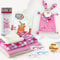 kullaloo - Material-Set/Stoffpaket zum Selber nähen: Schnuffeltuch Hase in rosa/beige in schicker Dose (DE/EN)