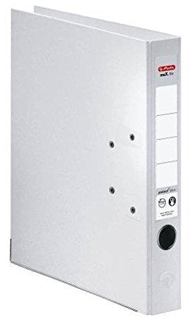 Herlitz Spiralblock, 3 Aktenordner max. file protect plus Polypropylen INT/EXT-Rücken 50 mm weiß