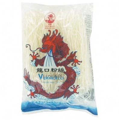 Vermicelles de soja LONGKOU - Vermicelles pour nems et rouleaux de printemps - Marque Coq - 100G (12 sachets) Livraison Gratuite France