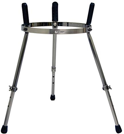 Tycoon Percussion 10 Single Conga Stand, Secure Hold for Stable Playing, Elevates Drum for Enhanced Resonance & Fuller Sound, Durable Brushed Chrome Finish, Master Series (MTCS-BC10)