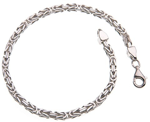 Königskettearmband 3mm Breite, vierkant - 925 Silber, Länge 19cm