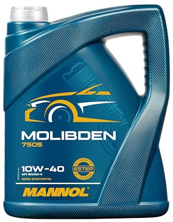 MANNOL Molibden Diesel 10W40 CG-4/CF-4/SJ 5L Motorenöle Flasche | Api Cg-4/SL Acea E2/B3/A2, Motoröl