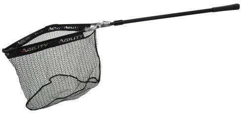 Shakespeare Agility Trout Net - Extendable Telescopic Net with Rubber Mesh and Rubber Grip for Fly Fishing - Brown and Rainbow Trout