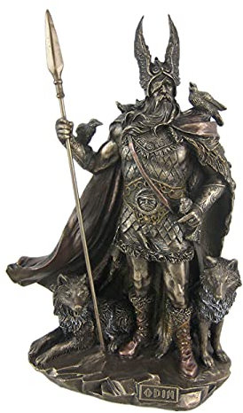 24,8 cm nordischen Gott - Odin kalt gegossen Bronze Skulptur Figur