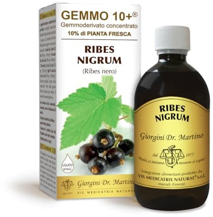 Dr Giorgini RIBES NERO (Ribes nigrum) Gemmoderivato Concentrato Liquido Analcoolico - 500 Millilitri