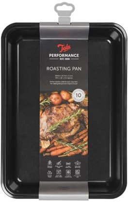 Tala Performance Large Roaster with Pouring Lip, Professional Gauge Carbon Steel with Eclipse Non-Stick Coating 34.5x24.3x6.10 cm
