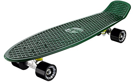 Ridge Skateboards Organics 27 Cruiser Nickel Board, 69cm, EU-hergestelltes Skateboard, Komplett