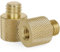 Standard 1/4-20 Female to 3/8-16 Male Threaded Reducer Screw Adapter (Brass) Precision Made (2 Pack)