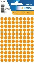 Herma Vielzwecketiketten orange 8 mm rund Papier matt 540 St.