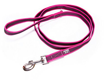 IDC Color & Gray gumierte Leine, 20 mm x 1,8 m mit Schlaufe und D-Ring, Pink-Grau