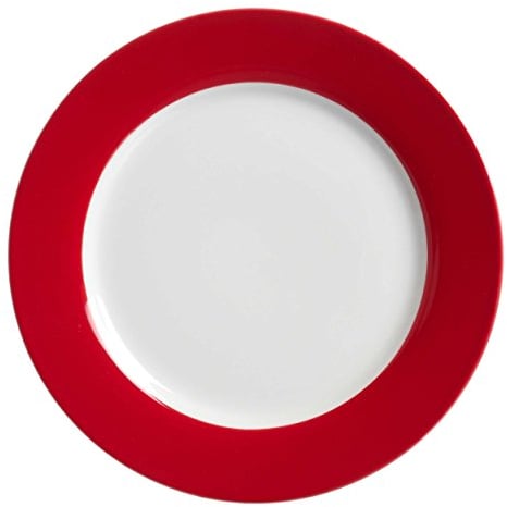Ritzenhoff & Breker Doppio Dessertteller, 1 Stück, Kuchenteller, Frühstücksteller, Porzellan, Rot, Ø 20 cm, 515589