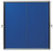 Nobo abschließbarer Schaukasten mit Filz-Notiztafel, Praktische Schiebetüren, 12 x A4, Premium Plus, Blau, 1902562