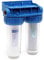 Naturewater NW-BR10B3 2 Stufen Wasserfilter Doppelfilter, 5 µ, 20,67 mm (1/2), Ø62 mm PP Kartusche, Filter Wandhalterung, Filterschlüssel, Sedimentfilter Aktivkohleblock