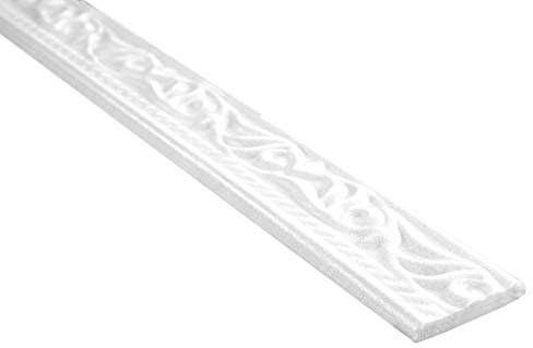 30 Meter | Flachleiste | Polystyrolleiste | Deckenleiste | Hexim | 45x8mm | M-10