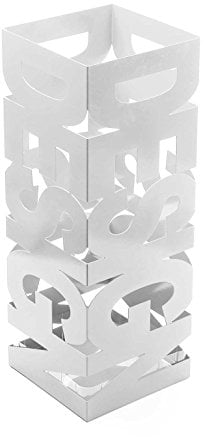 Versa Design Porte-Parapluie pour l'Entrée, Chambre ou Hall, Porte Parapluie Moderne, Dimensions (H x l x L) 52 x 18 x 18 cm, Métal, Couleur: Blanc