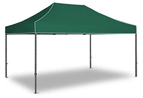 Gazebo pieghevole impermeabile in alluminio 3x4,5m Verde - Mod. Magnum