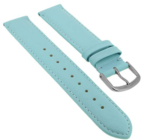 Herzog Beach Uhrenarmband Kalbsleder Türkis 20450S, Stegbreite:18mm