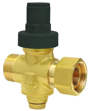 SOMATHERM FOR YOU - Kolbendruckminderer - Drehmutter -MALE 20/27 - Outlet Manometer auf unter - Einstellen der Auslassdruck durch Schlitzschraube - Druck Maximaler Eingangsdruck 10 bar