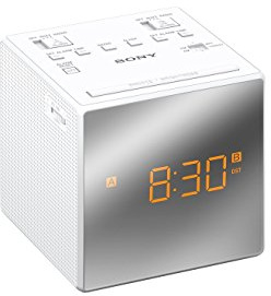 Sony ICF-C1T - Radiodespertador (AM/FM, alarma dual, fecha, pantalla LED), blanco