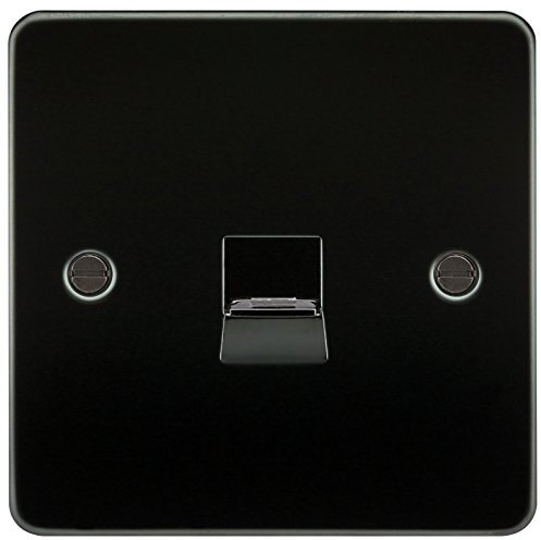Knightsbridge FP7400GM FPAV7400GM Flat Plate Telephone Extension Socket-Gunmetal, 230 V, Gun Metal