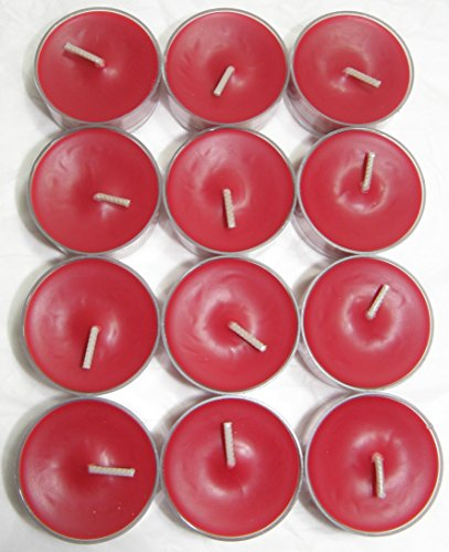 Partylite 12 Teelichter ohne Duft - rot
