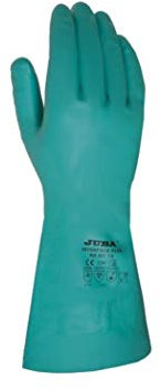 Juba G, sin soporte nitrilo flocado ligero, verde - SIZE: 6