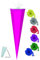 alles-meine.de GmbH Schultüte Rohling - Pink - 85 cm incl. Schleife/Tüllabschluß - Zuckertüte - zum Basteln, Bemalen und Bekleben Bastelschultüte