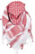 MFH PLO Halstuch mit Fransen Shemagh (Rot/Weiß/115x110 cm)