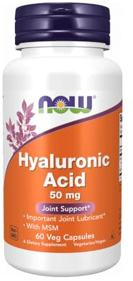 Now Foods Acide hyaluronique 50 mg avec MSM, 60 capsules végétaliennes