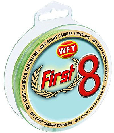 WFT First 8 KG Line 150m 0,14mm 14kg Mint-Grün, geflochtene Schnur, Angelschnur, Geflechtschnur