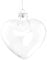 Succulent Style 6 X Clear Heart Shape Glass Baubles Ornaments for Christmas or Wedding decorations