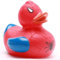 Duckshop I Badeente Spinnenheld I Quietscheente I L: 8,5 cm I Quietscheentchen für Marvel-Fans I Präsent für Superhelden-Fans I Geschenk für Comic-Fans
