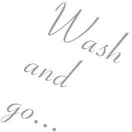 Fenstertattoo Glasdekor Badezimmer für Glas Duschtür, Dusche, Bad ~ Text: Wash and go..., Sprüche ~ 620028-58x36 cm, Scheiben- Fenster- und Wandaufkleber, Wandtatoos Sticker, Fensterbild, Türaufkleber, Fensteraufkleber