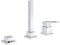 Grohe Eurocube Badarmaturen (3-Loch Einhand-Wannenkombination) chrom, 19966000